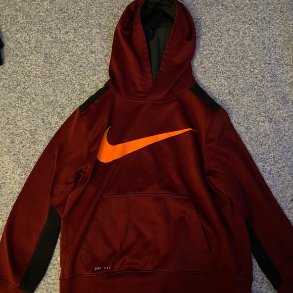 Nike Other - Boys athletic drifit Nike hoodie dark red size medium